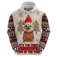Chihuahua The Most Beautiful Time Xmas Christmas Zip Hoodie Xmas Holiday Patterns - Wonder Print Shop