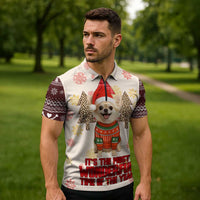 Chihuahua The Most Beautiful Time Xmas Christmas Zipper Polo Shirt Xmas Holiday Patterns - Wonder Print Shop
