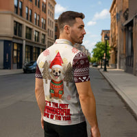 Chihuahua The Most Beautiful Time Xmas Christmas Zipper Polo Shirt Xmas Holiday Patterns - Wonder Print Shop