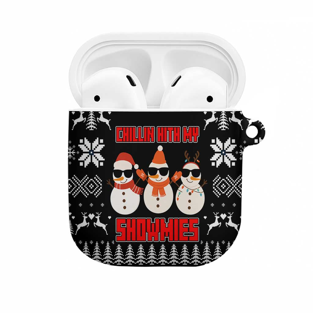 Chillin With My Snowmies Christmas AirPods Case Xmas Holiday Patterns - Wonder Print Shop
