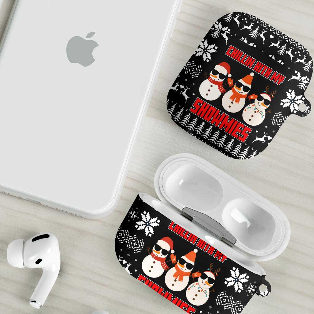 Chillin With My Snowmies Christmas AirPods Case Xmas Holiday Patterns - Wonder Print Shop