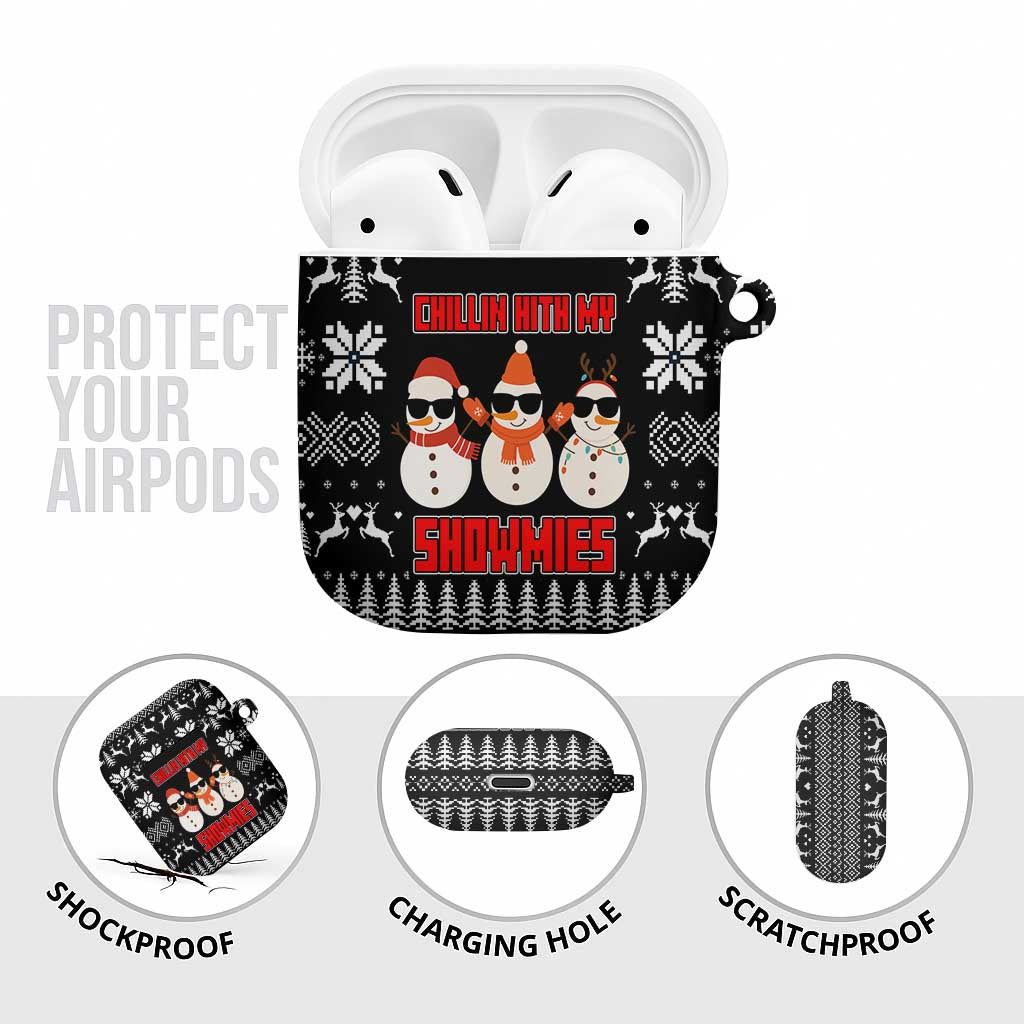 Chillin With My Snowmies Christmas AirPods Case Xmas Holiday Patterns - Wonder Print Shop