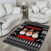 Chillin With My Snowmies Christmas Area Rug Xmas Holiday Patterns - Wonder Print Shop