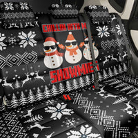 Chillin With My Snowmies Christmas Back Car Seat Cover Xmas Holiday Patterns - Wonder Print Shop