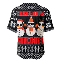 Chillin With My Snowmies Christmas Baseball Jersey Xmas Holiday Patterns - Wonder Print Shop