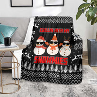 Chillin With My Snowmies Christmas Blanket Xmas Holiday Patterns - Wonder Print Shop
