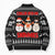 Chillin With My Snowmies Christmas Bomber Puffer Jacket Xmas Holiday Patterns - Wonder Print Shop