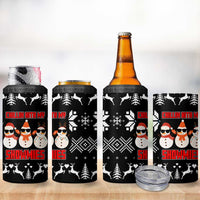 Chillin With My Snowmies Christmas 4 in 1 Can Cooler Tumbler Xmas Holiday Patterns - Wonder Print Shop