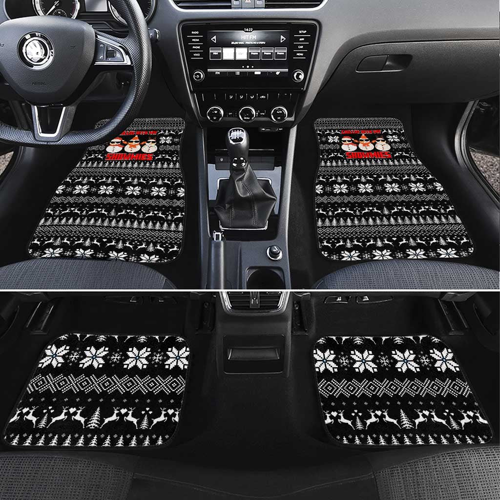Chillin With My Snowmies Christmas Car Mats Xmas Holiday Patterns - Wonder Print Shop