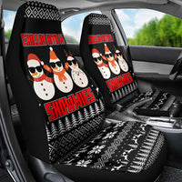 Chillin With My Snowmies Christmas Car Seat Cover Xmas Holiday Patterns - Wonder Print Shop