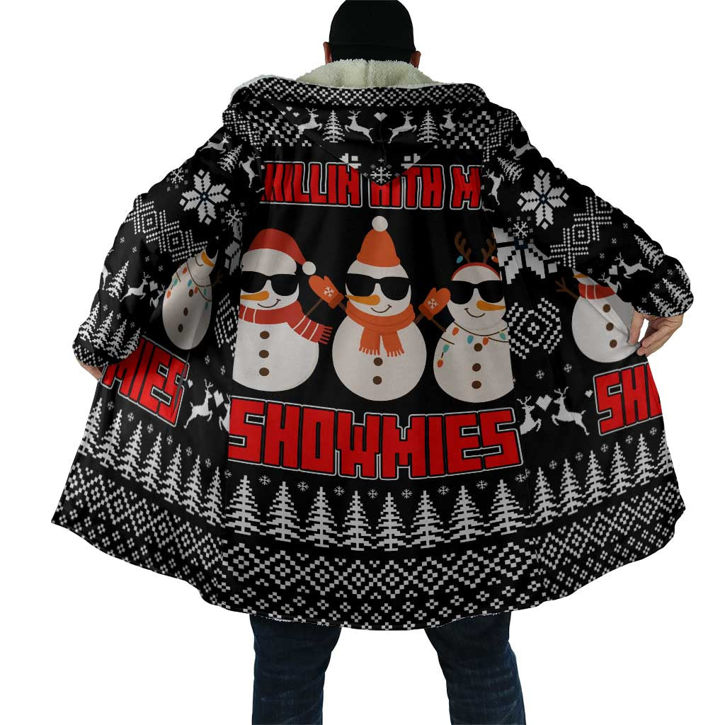 Chillin With My Snowmies Christmas Cloak Xmas Holiday Patterns - Wonder Print Shop