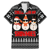 Chillin With My Snowmies Christmas Family Matching Mermaid Dress and Hawaiian Shirt Xmas Holiday Patterns - Wonder Print Shop