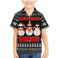 Chillin With My Snowmies Christmas Family Matching Mermaid Dress and Hawaiian Shirt Xmas Holiday Patterns - Wonder Print Shop