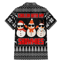 Chillin With My Snowmies Christmas Family Matching Off Shoulder Maxi Dress and Hawaiian Shirt Xmas Holiday Patterns - Wonder Print Shop