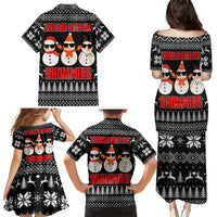 Chillin With My Snowmies Christmas Family Matching Puletasi and Hawaiian Shirt Xmas Holiday Patterns - Wonder Print Shop