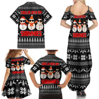 Chillin With My Snowmies Christmas Family Matching Summer Maxi Dress and Hawaiian Shirt Xmas Holiday Patterns - Wonder Print Shop