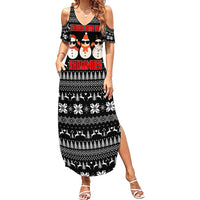 Chillin With My Snowmies Christmas Family Matching Summer Maxi Dress and Hawaiian Shirt Xmas Holiday Patterns - Wonder Print Shop
