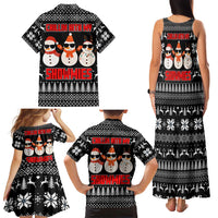 Chillin With My Snowmies Christmas Family Matching Tank Maxi Dress and Hawaiian Shirt Xmas Holiday Patterns - Wonder Print Shop