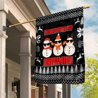 Chillin With My Snowmies Christmas Garden Flag Xmas Holiday Patterns - Wonder Print Shop