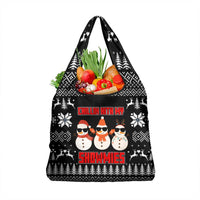 Chillin With My Snowmies Christmas Grocery Bag Xmas Holiday Patterns - Wonder Print Shop