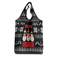 Chillin With My Snowmies Christmas Grocery Bag Xmas Holiday Patterns - Wonder Print Shop