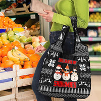 Chillin With My Snowmies Christmas Grocery Bag Xmas Holiday Patterns - Wonder Print Shop