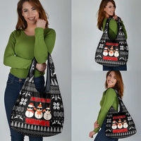 Chillin With My Snowmies Christmas Grocery Bag Xmas Holiday Patterns - Wonder Print Shop
