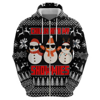 Chillin With My Snowmies Christmas Hoodie Xmas Holiday Patterns - Wonder Print Shop