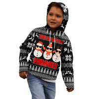 Chillin With My Snowmies Christmas Kid Hoodie Xmas Holiday Patterns - Wonder Print Shop