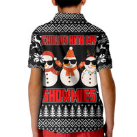 Chillin With My Snowmies Christmas Kid Polo Shirt Xmas Holiday Patterns - Wonder Print Shop