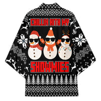 Chillin With My Snowmies Christmas Kimono Xmas Holiday Patterns - Wonder Print Shop