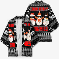 Chillin With My Snowmies Christmas Kimono Xmas Holiday Patterns - Wonder Print Shop