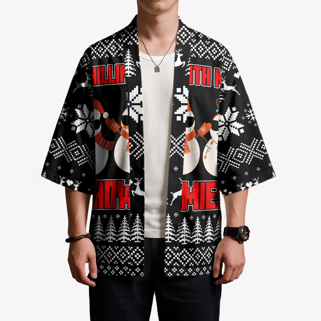 Chillin With My Snowmies Christmas Kimono Xmas Holiday Patterns - Wonder Print Shop