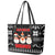 Chillin With My Snowmies Christmas Leather Tote Bag Xmas Holiday Patterns - Wonder Print Shop
