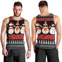 Chillin With My Snowmies Christmas Men Tank Top Xmas Holiday Patterns - Wonder Print Shop