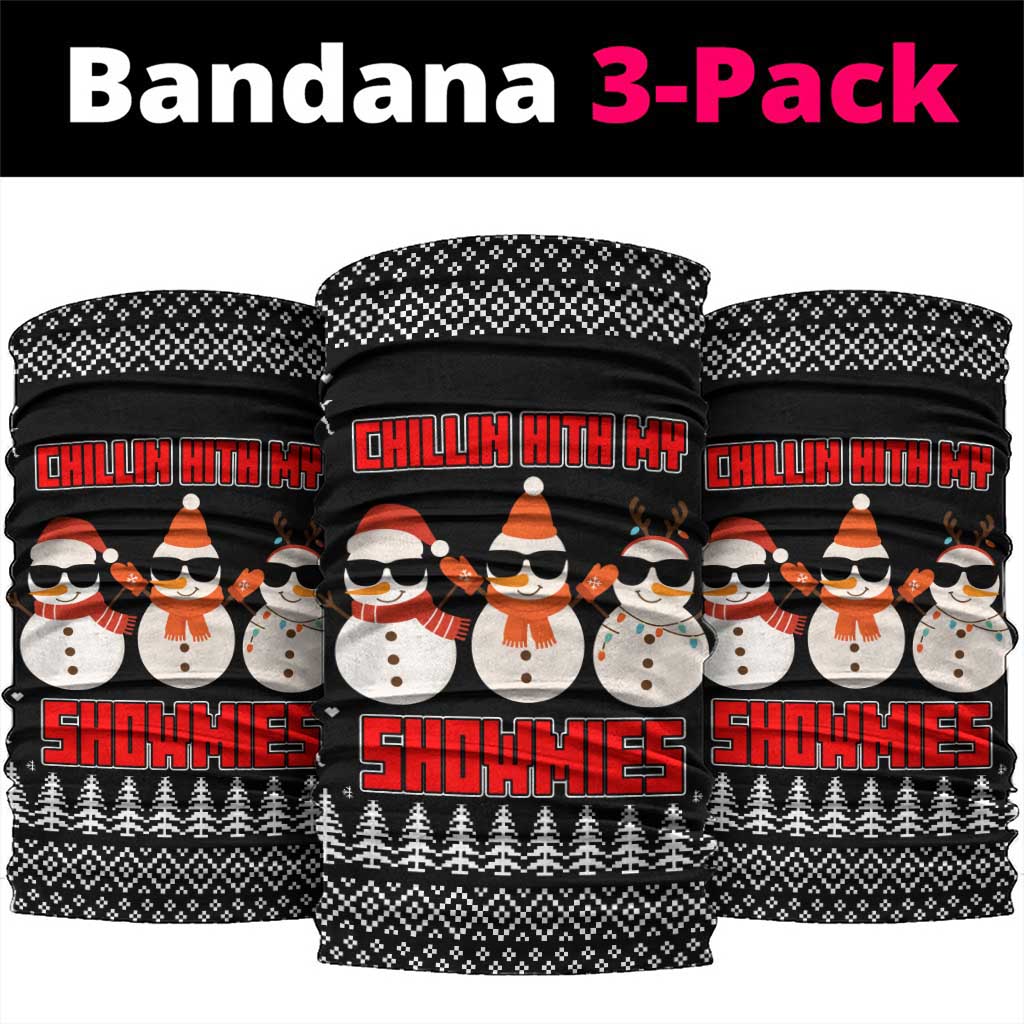 Chillin With My Snowmies Christmas Neck Gaiter Xmas Holiday Patterns - Wonder Print Shop