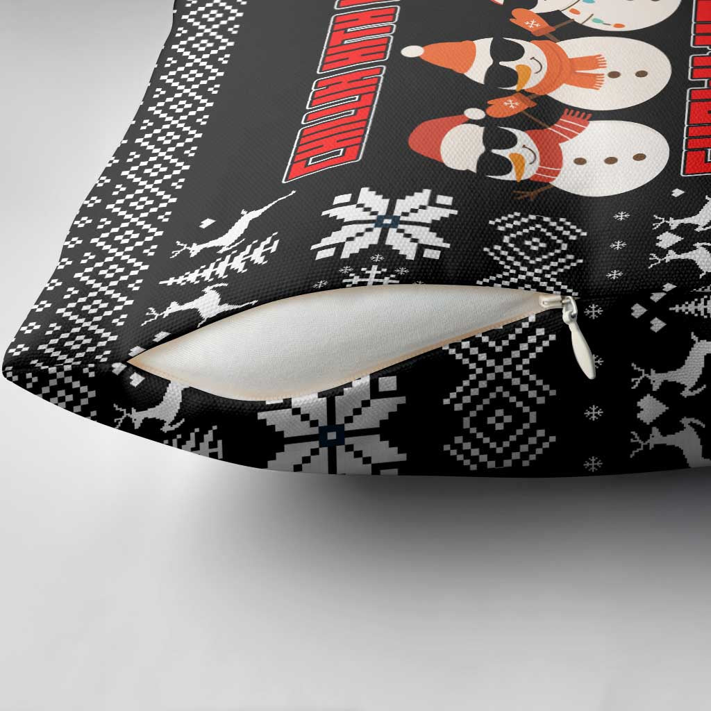 Chillin With My Snowmies Christmas Pillow Cover Xmas Holiday Patterns - Wonder Print Shop