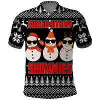Chillin With My Snowmies Christmas Polo Shirt Xmas Holiday Patterns - Wonder Print Shop