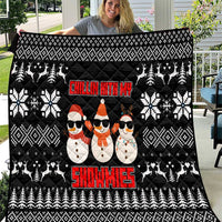 Chillin With My Snowmies Christmas Quilt Xmas Holiday Patterns - Wonder Print Shop