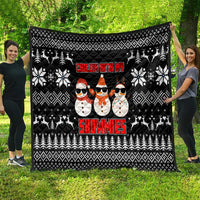 Chillin With My Snowmies Christmas Quilt Xmas Holiday Patterns - Wonder Print Shop