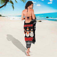 Chillin With My Snowmies Christmas Sarong Xmas Holiday Patterns - Wonder Print Shop