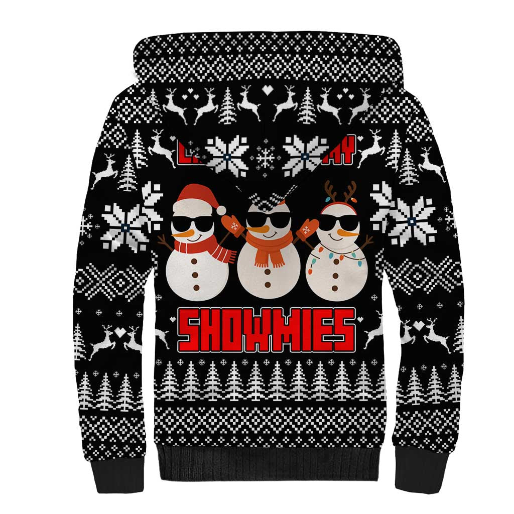 Chillin With My Snowmies Christmas Sherpa Hoodie Xmas Holiday Patterns - Wonder Print Shop