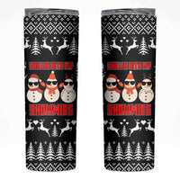 Chillin With My Snowmies Christmas Skinny Tumbler Xmas Holiday Patterns - Wonder Print Shop