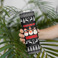 Chillin With My Snowmies Christmas Skinny Tumbler Xmas Holiday Patterns - Wonder Print Shop