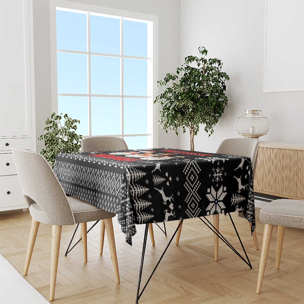 Chillin With My Snowmies Christmas Tablecloth Xmas Holiday Patterns - Wonder Print Shop