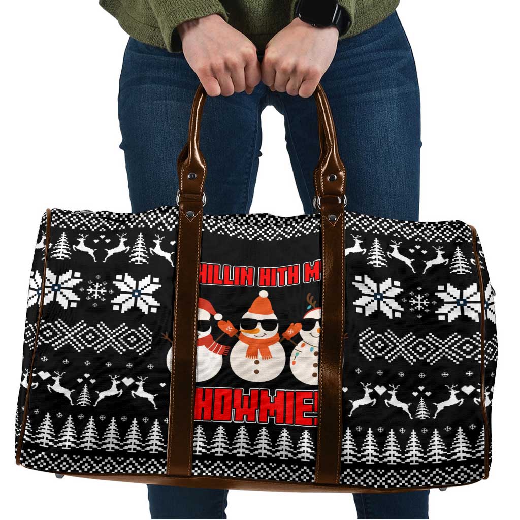 Chillin With My Snowmies Christmas Travel Bag Xmas Holiday Patterns - Wonder Print Shop