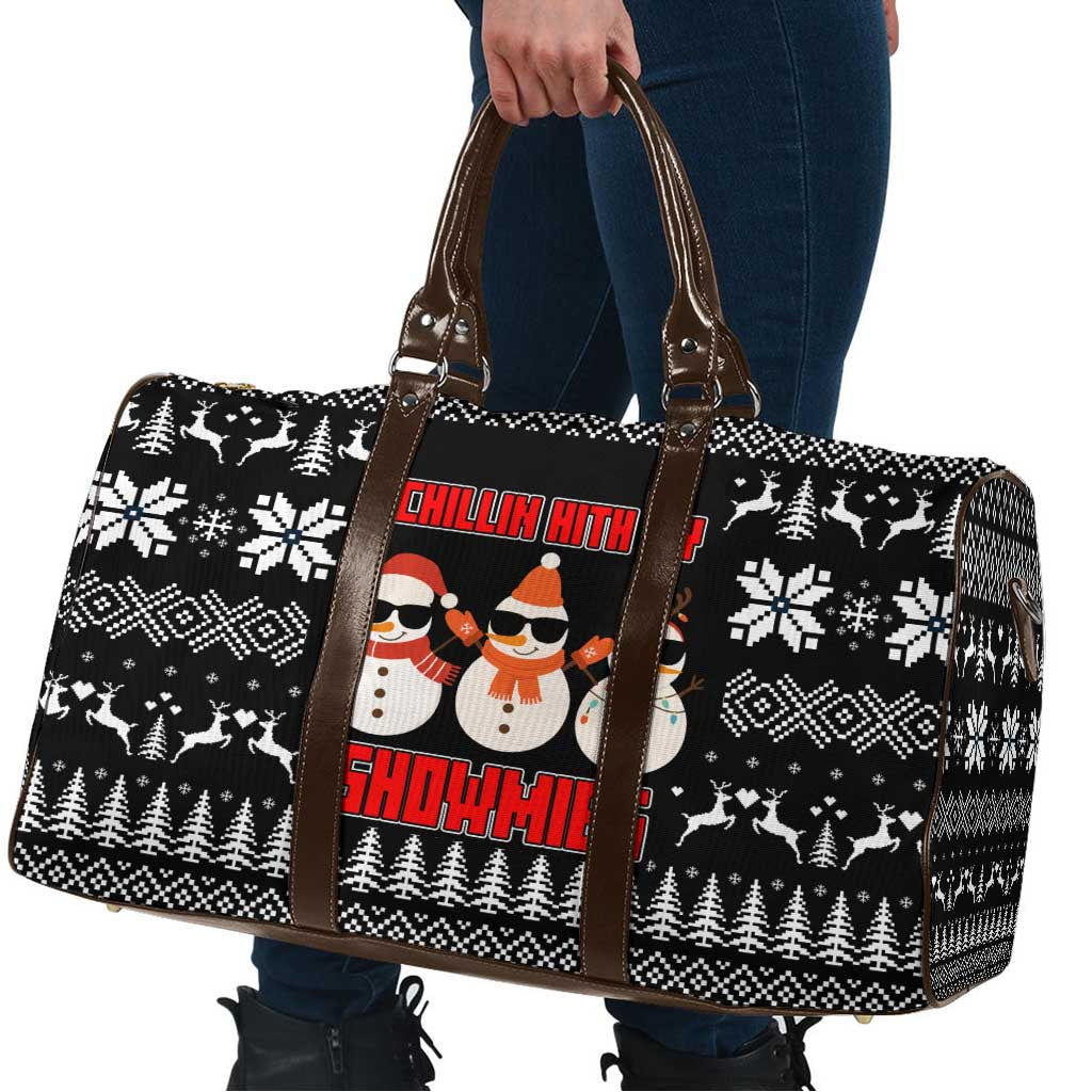 Chillin With My Snowmies Christmas Travel Bag Xmas Holiday Patterns - Wonder Print Shop