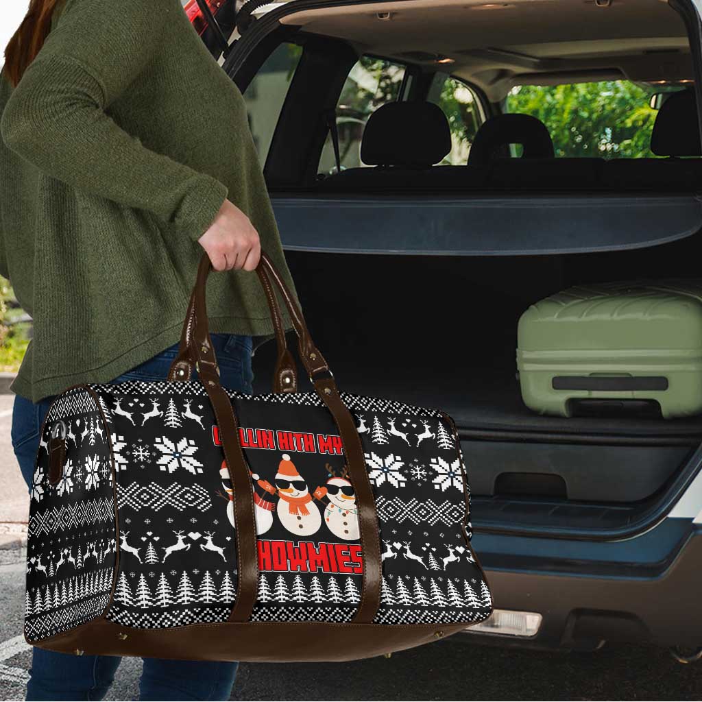 Chillin With My Snowmies Christmas Travel Bag Xmas Holiday Patterns - Wonder Print Shop