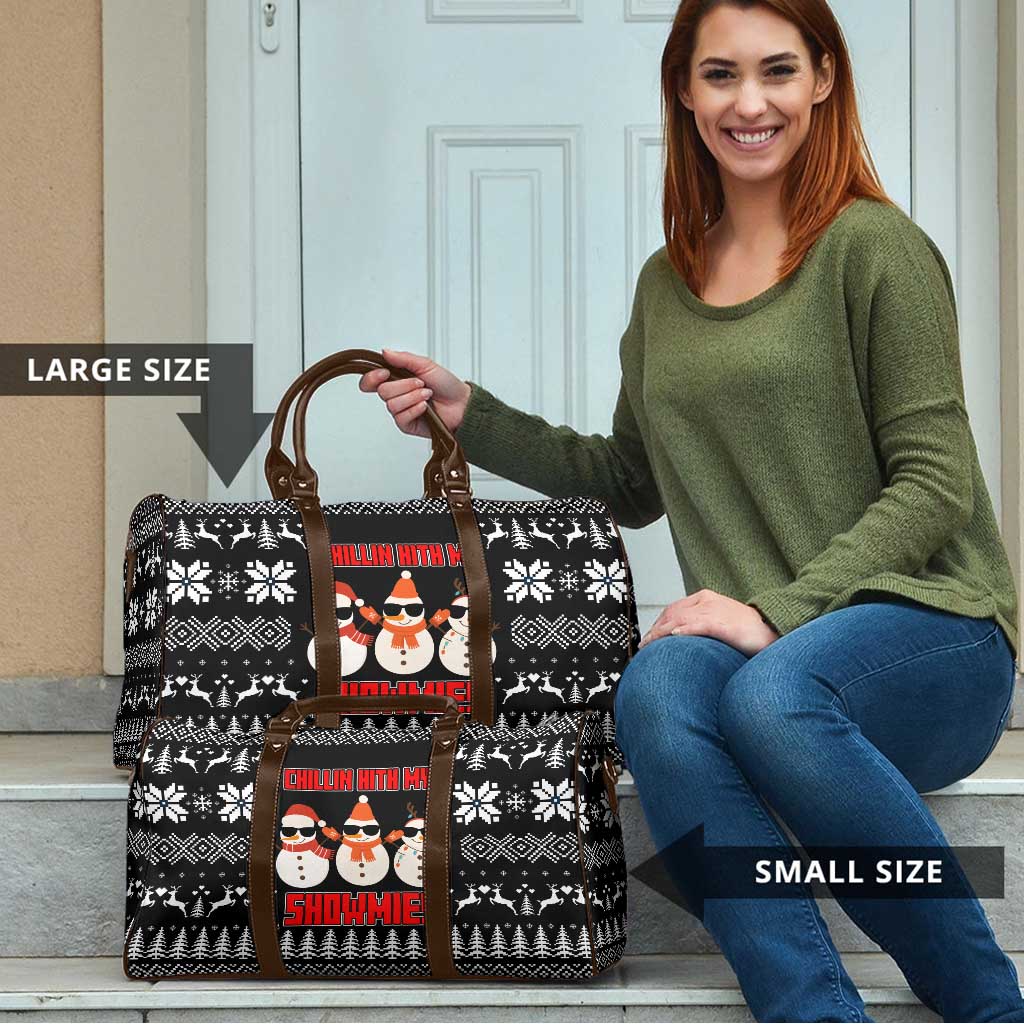 Chillin With My Snowmies Christmas Travel Bag Xmas Holiday Patterns - Wonder Print Shop