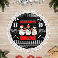 Chillin With My Snowmies Christmas Tree Skirt Xmas Holiday Patterns - Wonder Print Shop